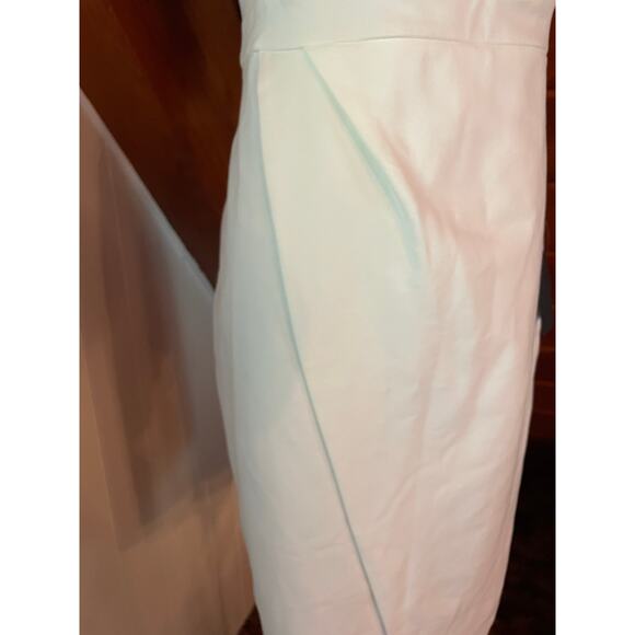 NWT Lulus Queen of the City Asymmetrical White Strapless Bodycon Dress sz L - Picture 6 of 9